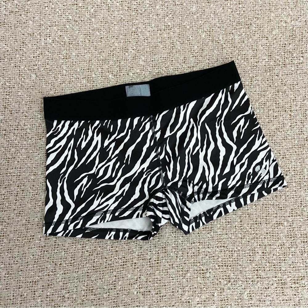 Zebra Print Spandex Shorts